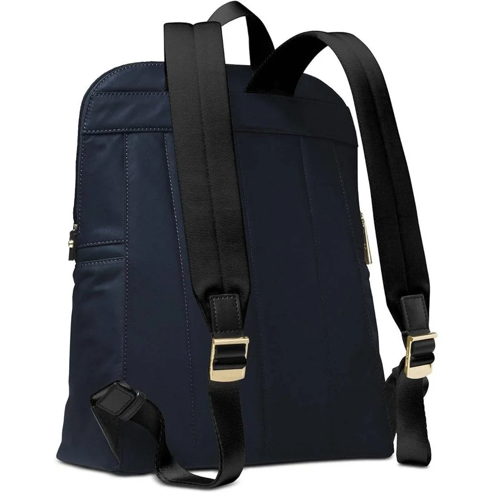 Michael Kors Kelsey Large Nylon Backpack Black Gold Tone Hardware 30F7GO2B7C
